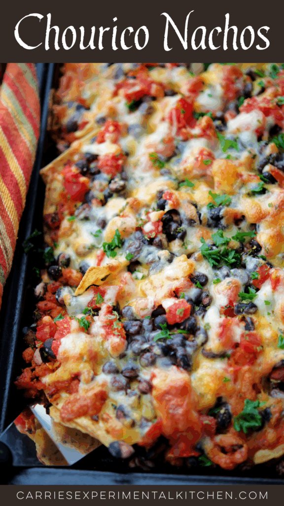 chourico and black bean nachos