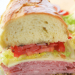 Italian Sub sandwich close up