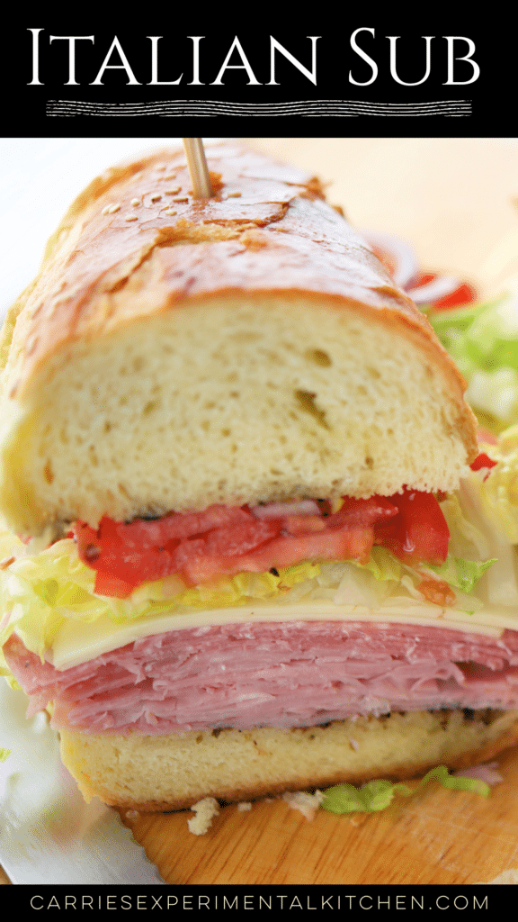 Italian Sub sandwich close up