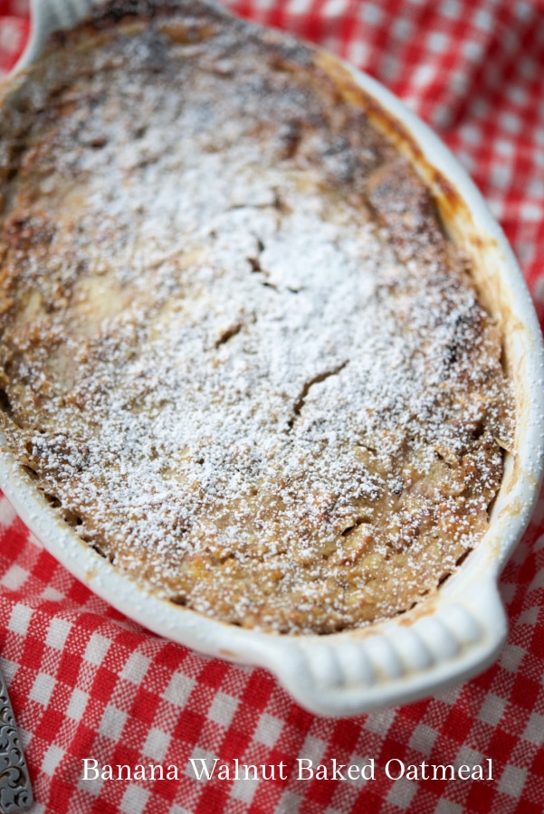 a dish of baked oatmeal