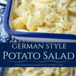 collage photo of german potato salad