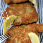 schweineschnitzel on a plate