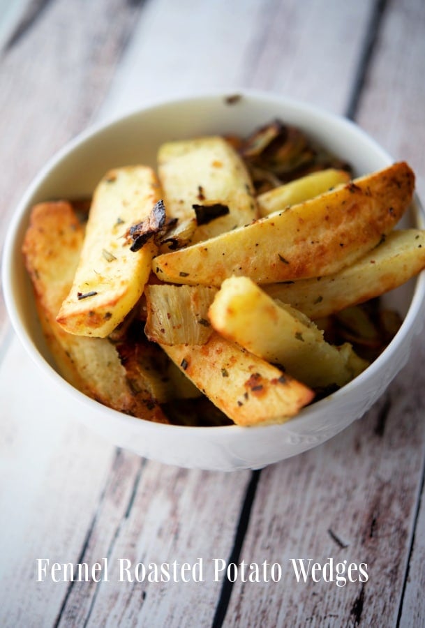 fennel potatoes in a bowl