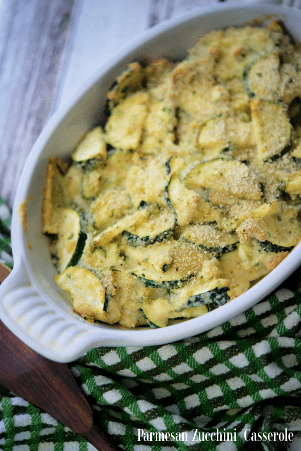 zucchini casserole in a dish