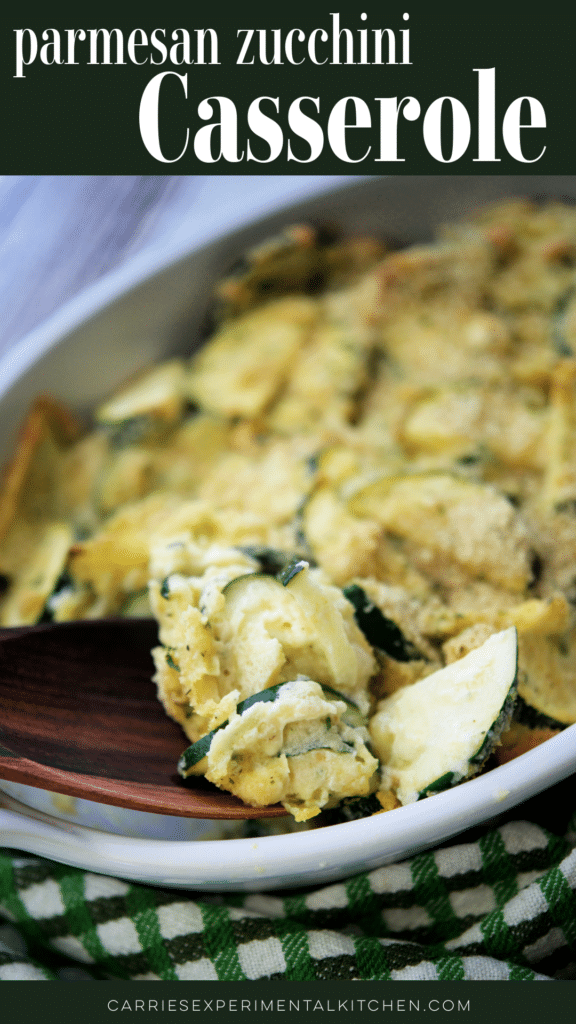 a close up of sliced zucchini in a casserole dish with parmesan cheese