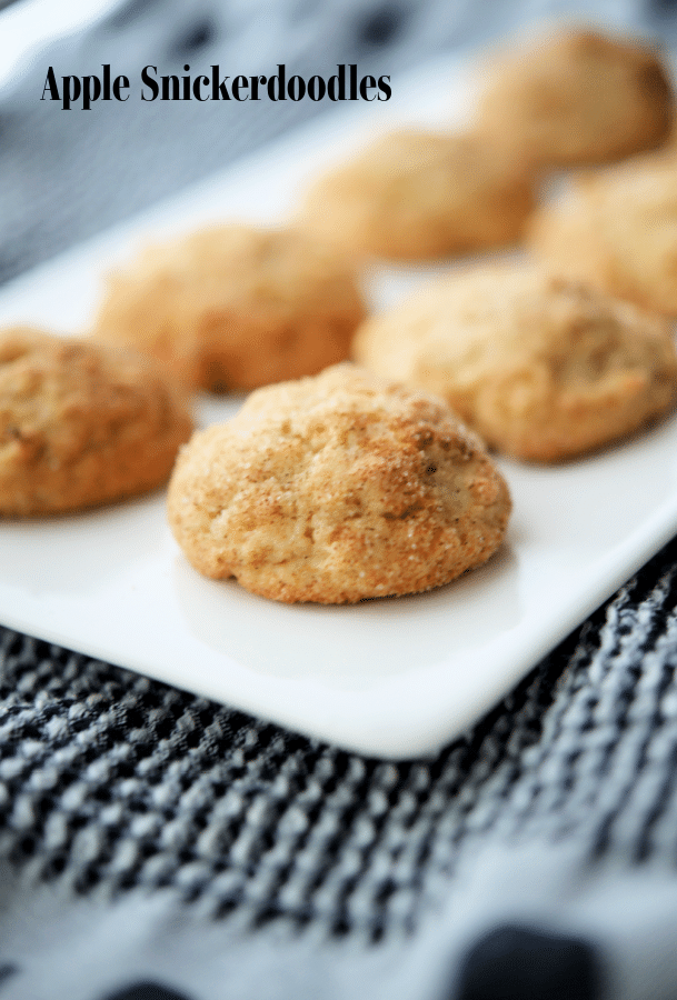 snickerdoodles on a white plate