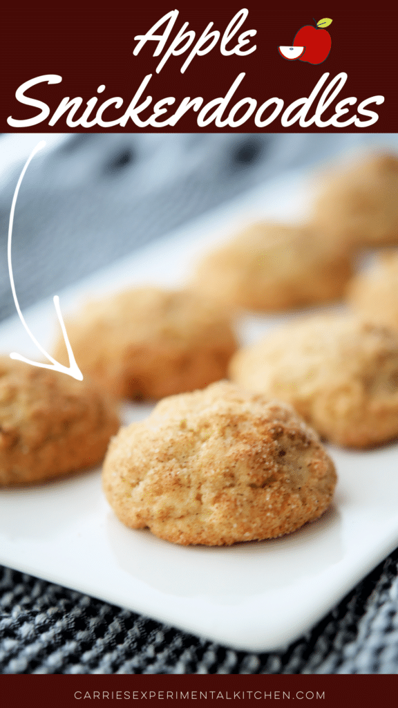 chewy apple snickerdoodles on a white dish