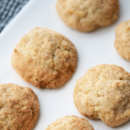 close up of apple snickerdoodles on a plate