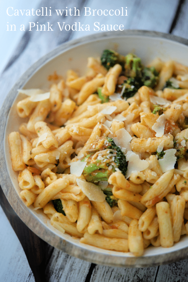 a bowl of cavatelli pasta with broccoli 