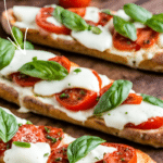caprese style french bread pizza
