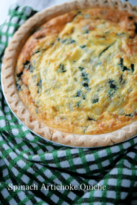 Spinach and Artichoke Quiche | Carrie’s Experimental Kitchen