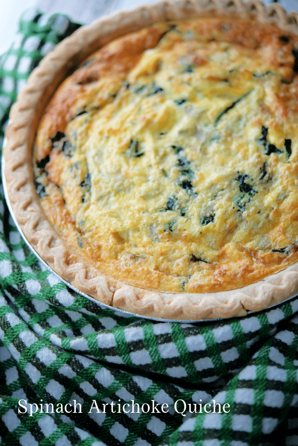 spinach artichoke quiche
