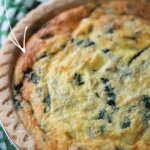 savory spinach and artichoke quiche