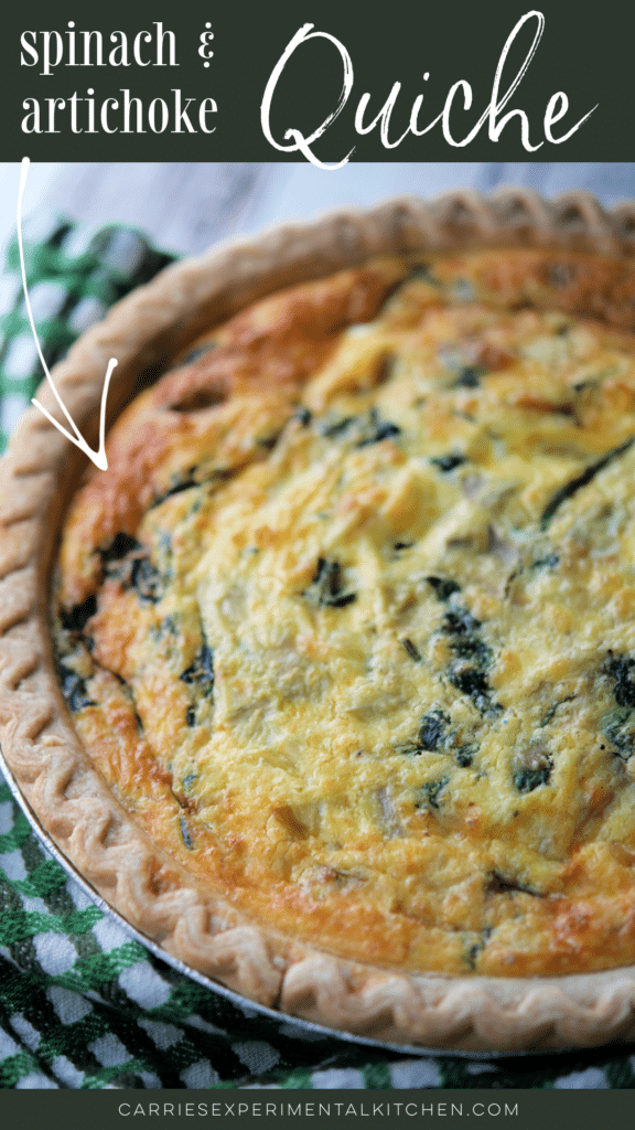 savory spinach and artichoke quiche