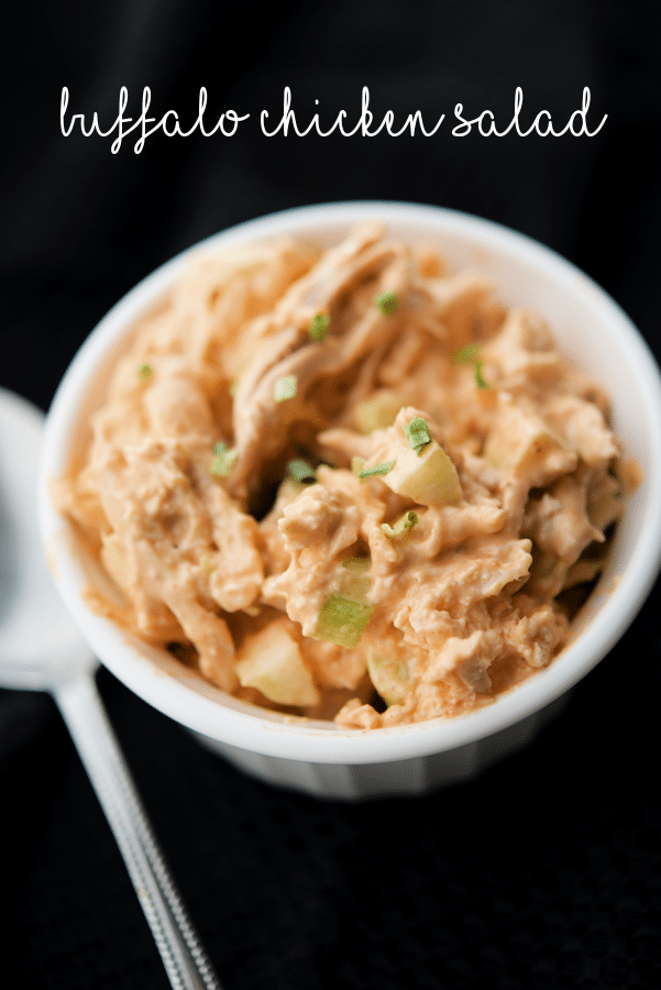 a bowl of buffalo chicken salad