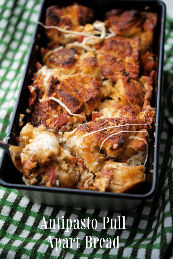 pull apart bread in a loaf pan