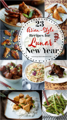 lunar new year recipes in a collage