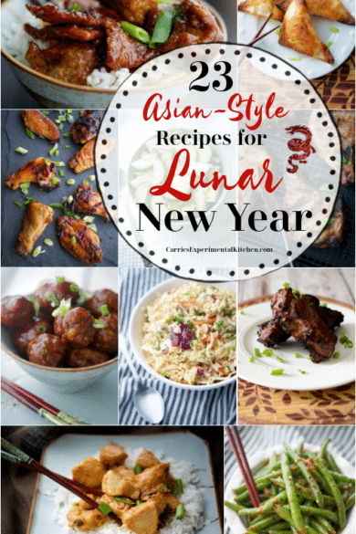lunar new year recipes in a collage