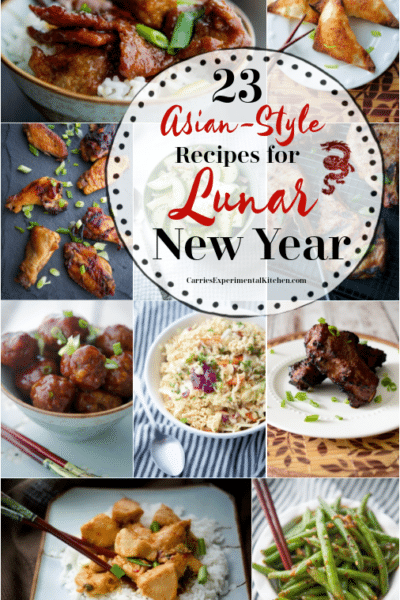 lunar new year recipes in a collage