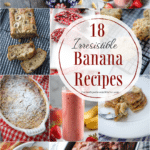 large collage photo of different banana recipes
