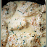 creamy dijon rosemary chicken in a skillet