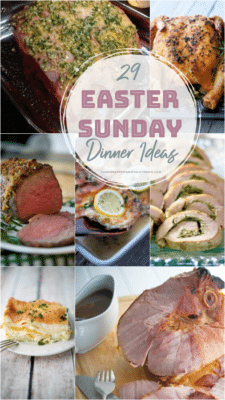 collage photo of different easter recipes
