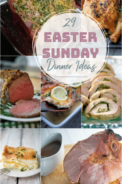 collage photo of different easter recipes