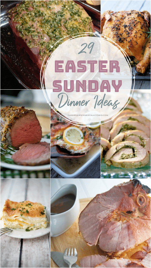 collage photo of different easter recipes