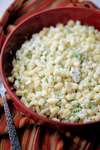 a bowl of mexican style corn salad