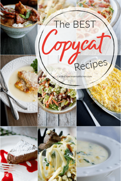 small collage of copycat recipes
