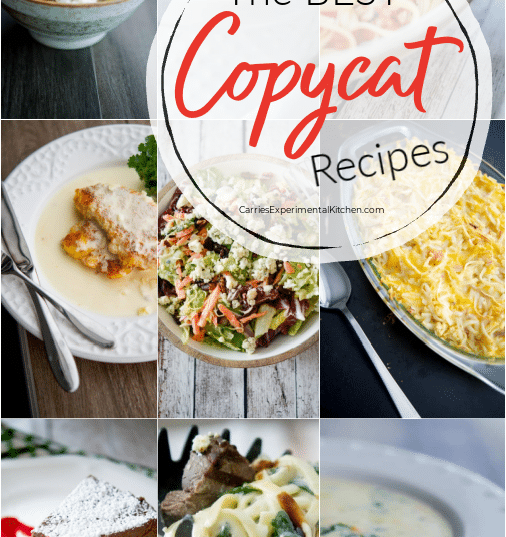 small collage of copycat recipes