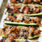 chicken taco zucchini boats