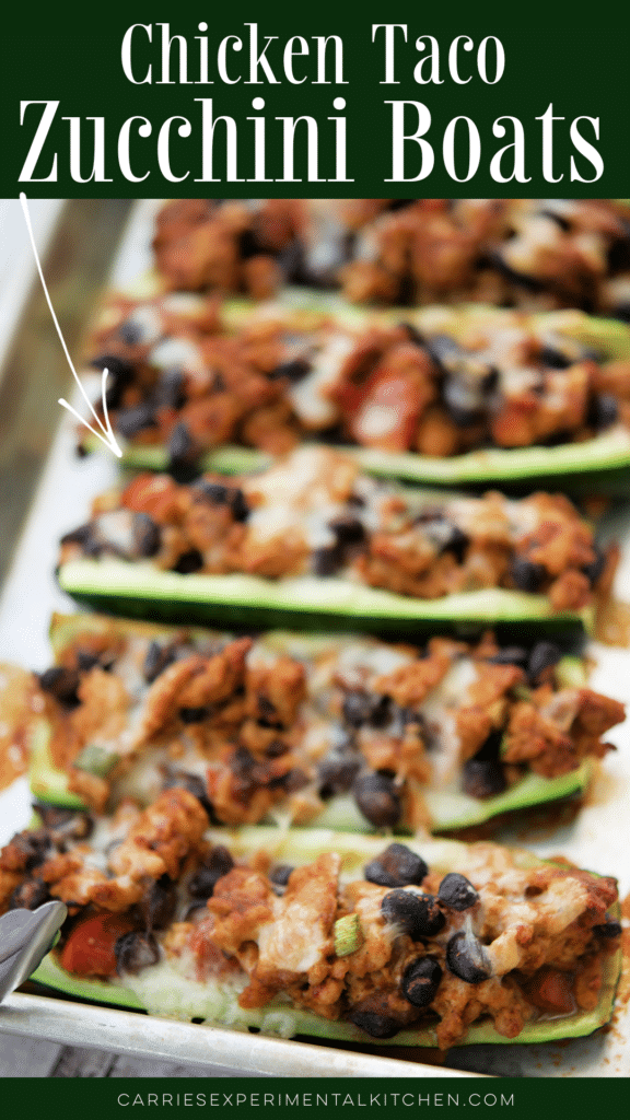 chicken taco zucchini boats