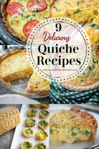 a collage of different quiche recipes