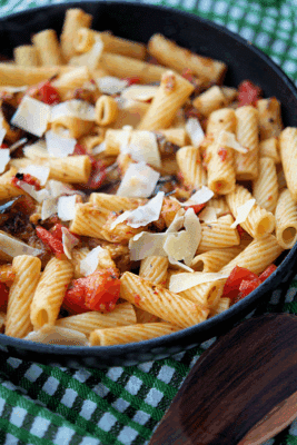pasta with eggplant sauce