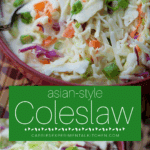 collage photo of asian coleslaw