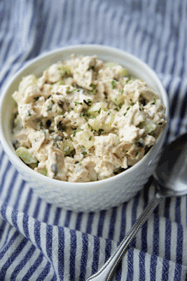 chicken salad made with bacon and ranch dressing