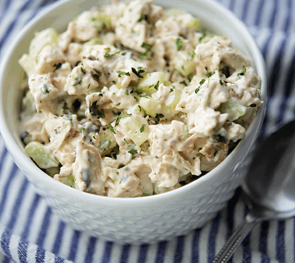 chicken salad made with bacon and ranch dressing