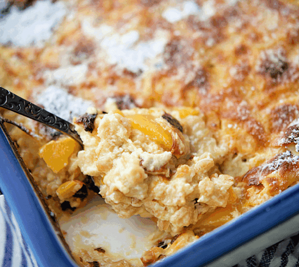 peaches and cream baked oatmeal
