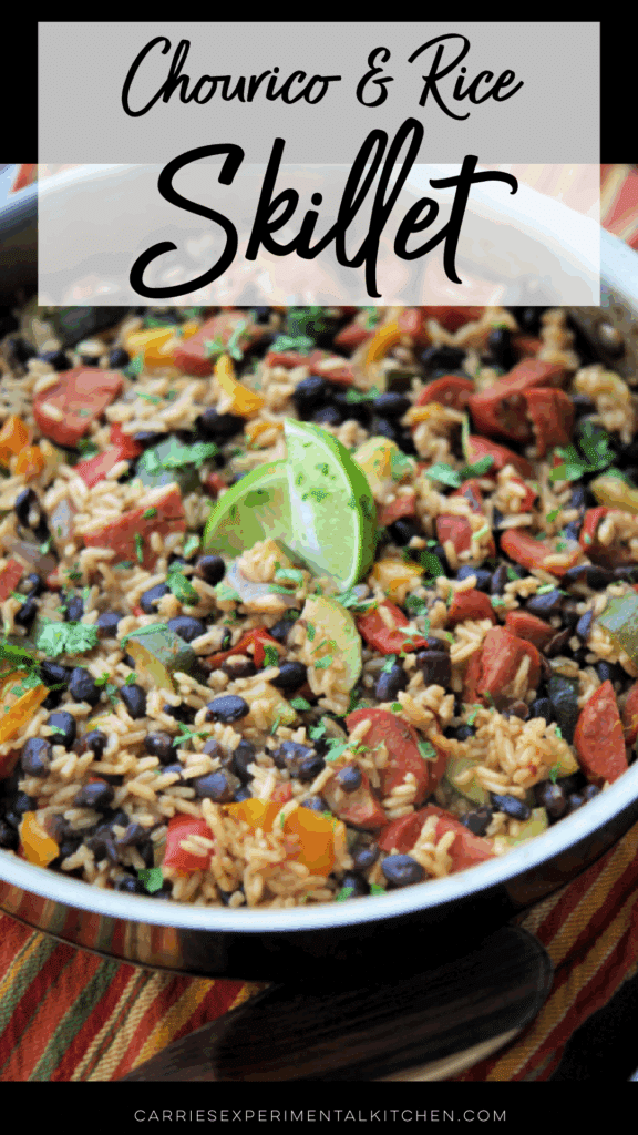 portuguese chourico and rice skillet