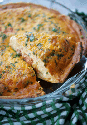 tomato caprese quiche