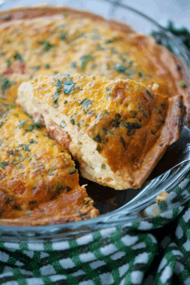 tomato caprese quiche